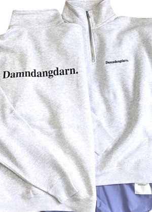 画像1: Ddd. Damndangdarn. Relaxed 1/4 Zip Crew (Ash) [11,000+税] ＊送料無料