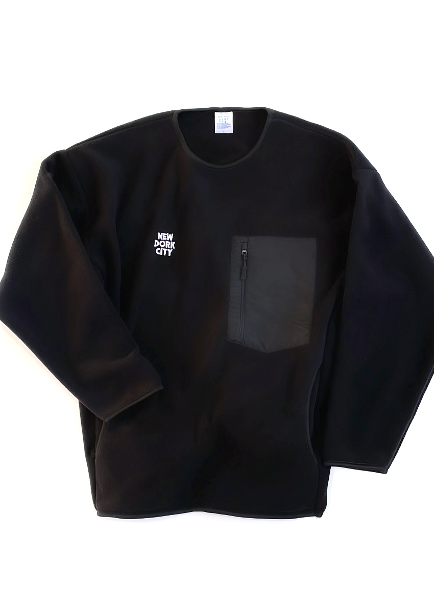 画像1: EMPIRE Co.,Ltd Merch "NDC" Embroidery Microfleece Crew (Black) [¥9,000+税]